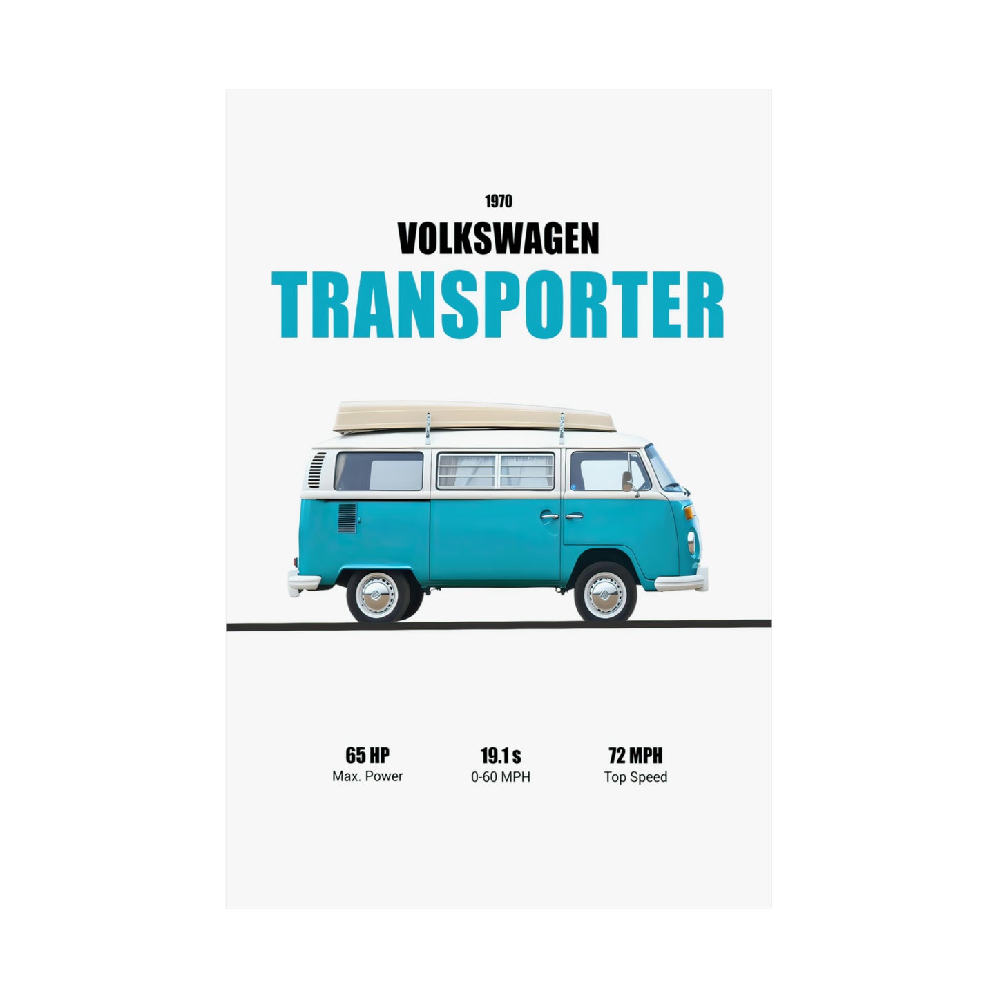 1970 Volkswagen Van Transporter Poster