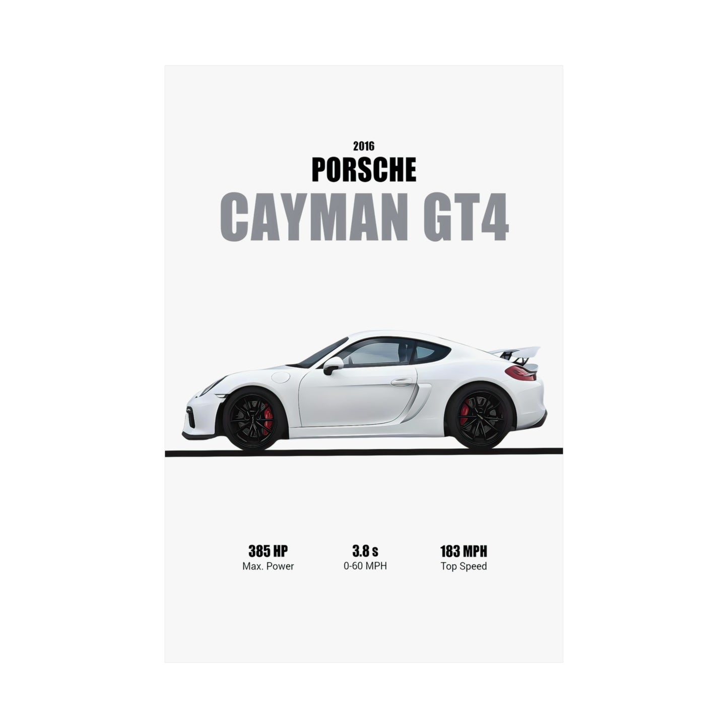 2016 Porsche Cayman GT4 Poster