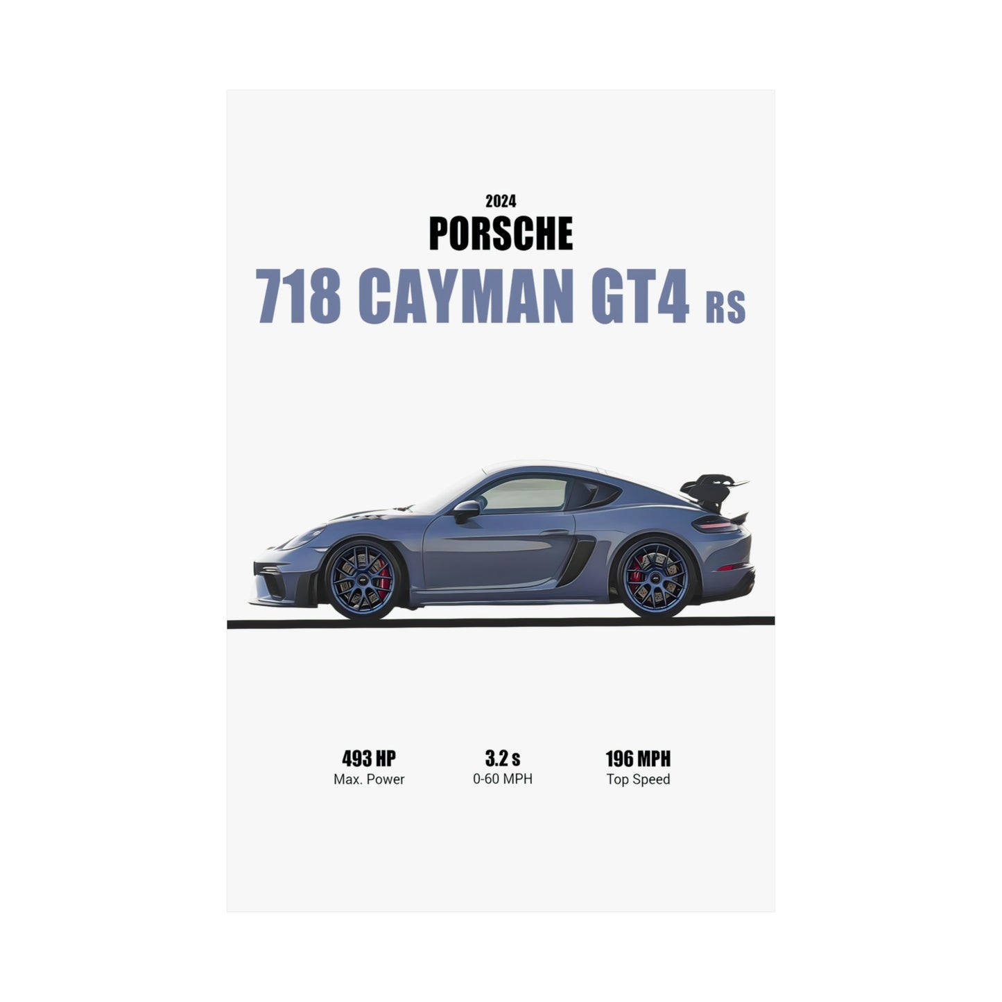 2024 Porsche 718 Cayman GT4 RS Poster