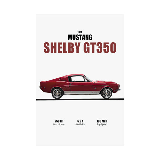 1968 Mustang Shelby GT350 Poster