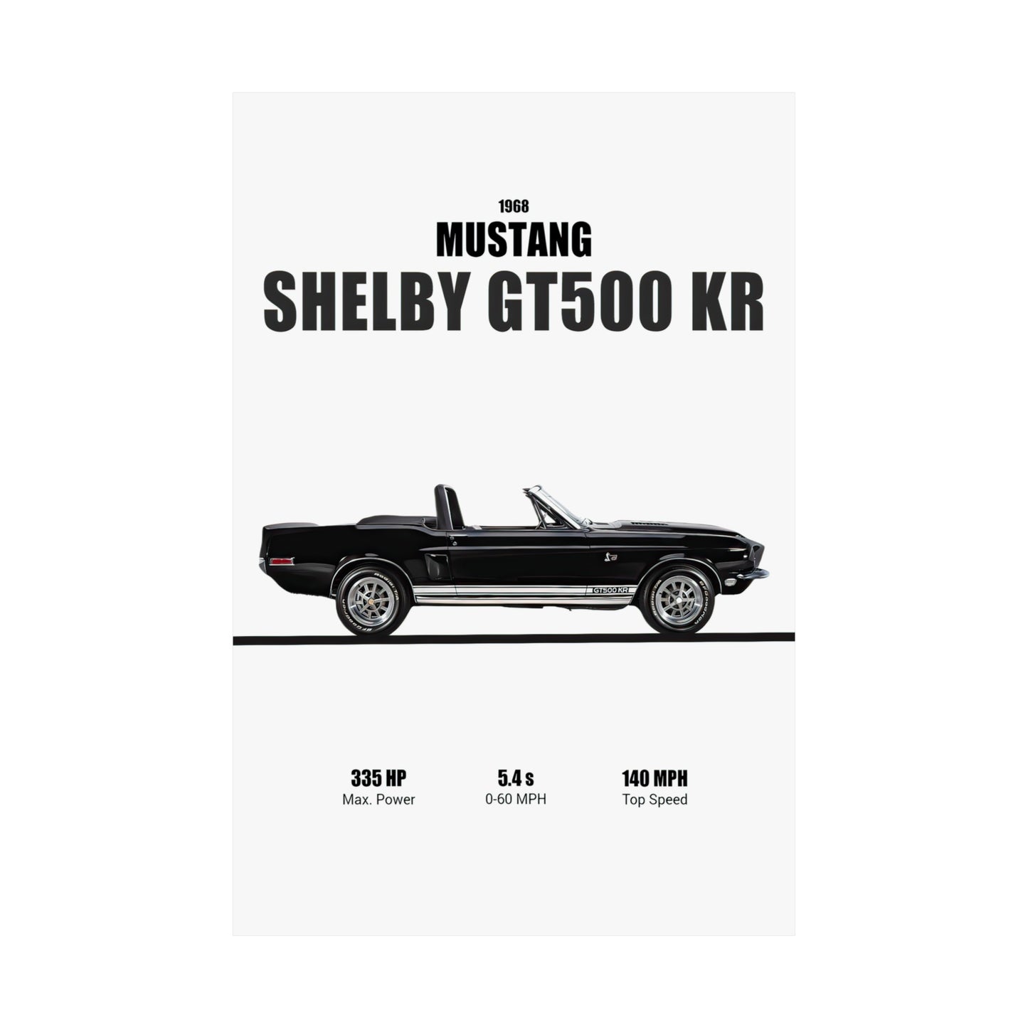 1968 Mustang Shelby GT500 KR Poster