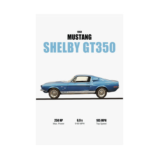 1968 Mustang Shelby GT350 Poster