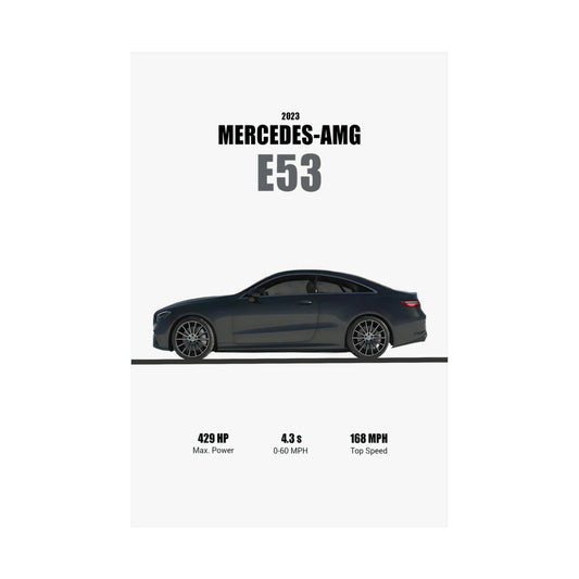 2023 Mercedes AMG E53 Poster