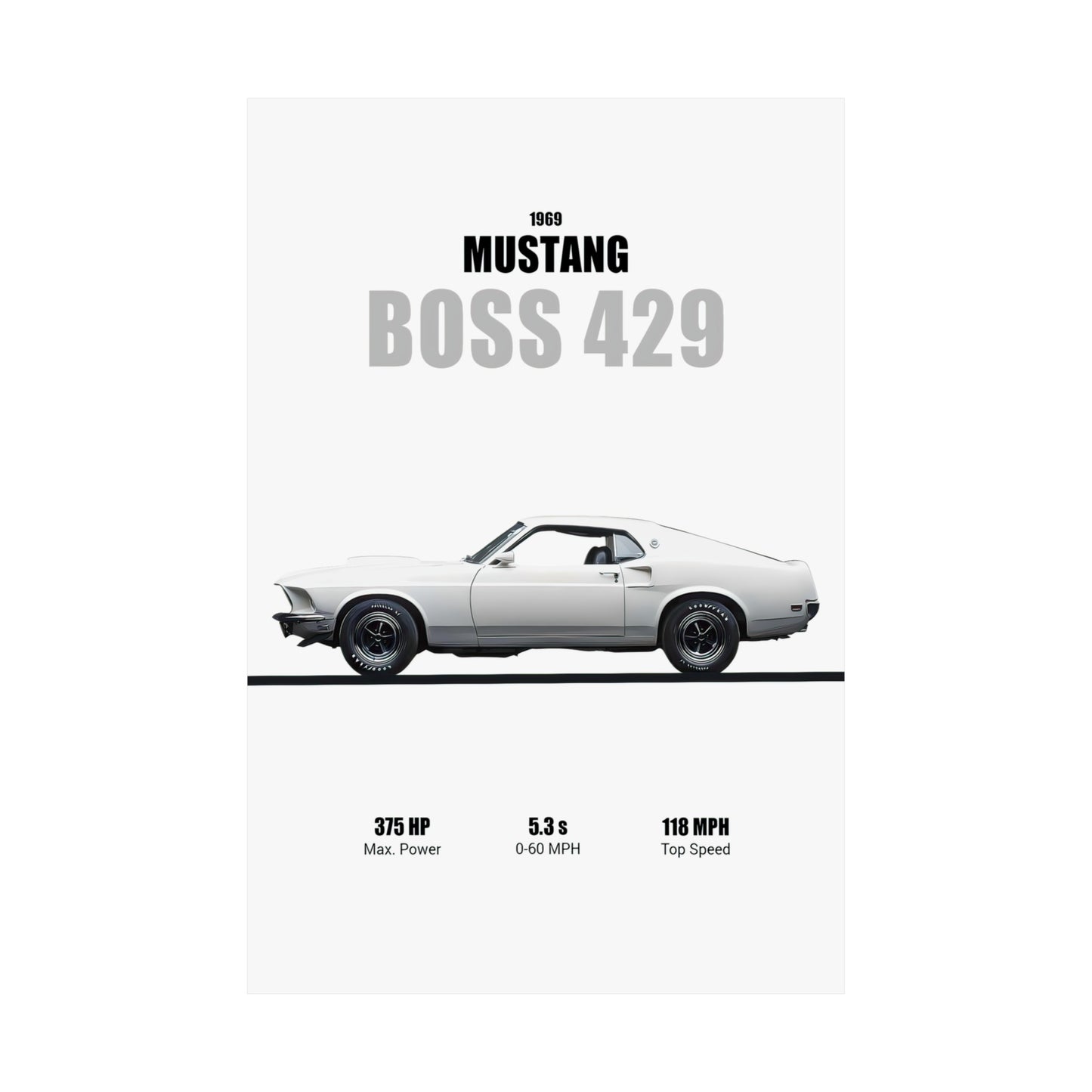 1969 Mustang Boss 429 Poster