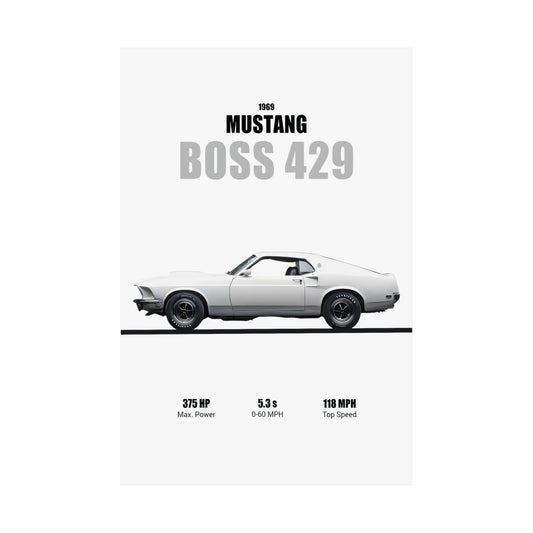 1969 Mustang Boss 429 Poster