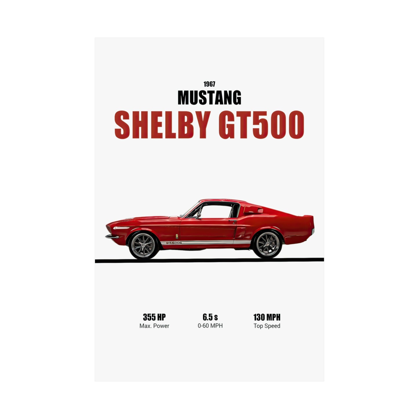 1967 Mustang Shelby GT500 Poster