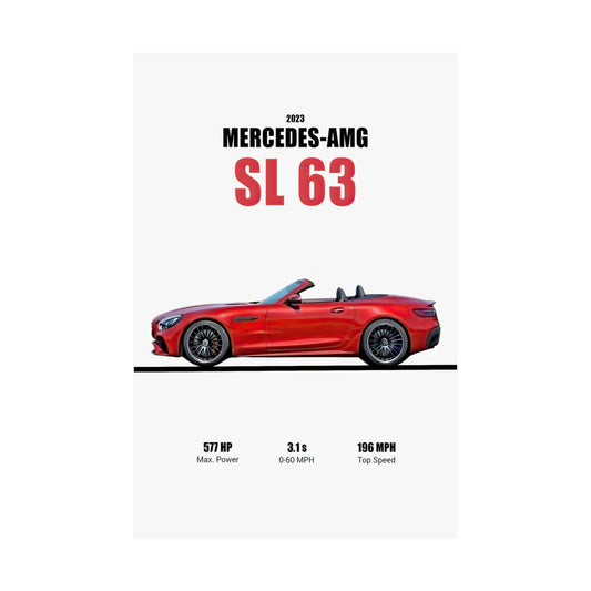 2023 Mercedes AMG SL 63 Poster