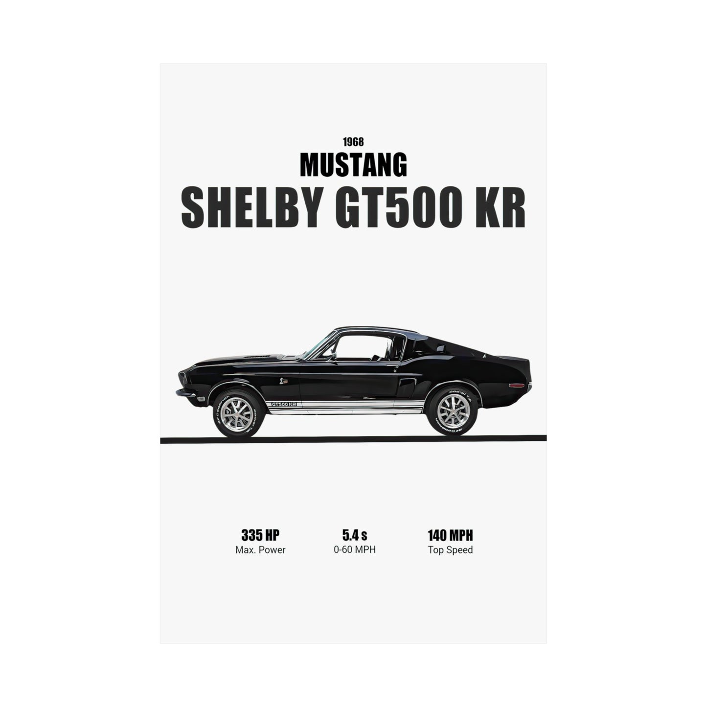 1968 Mustang Shelby GT500 KR Poster