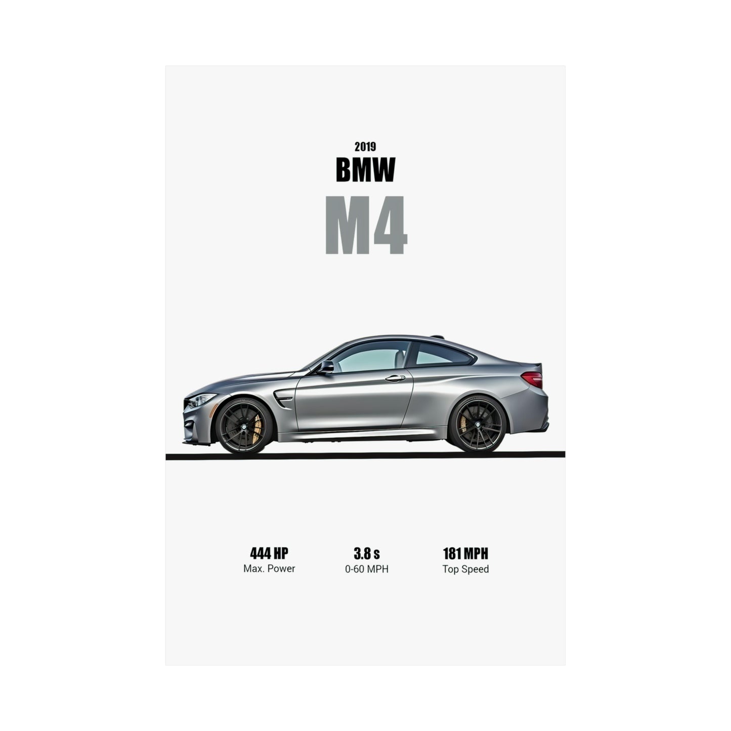 2019 BMW M4 Poster