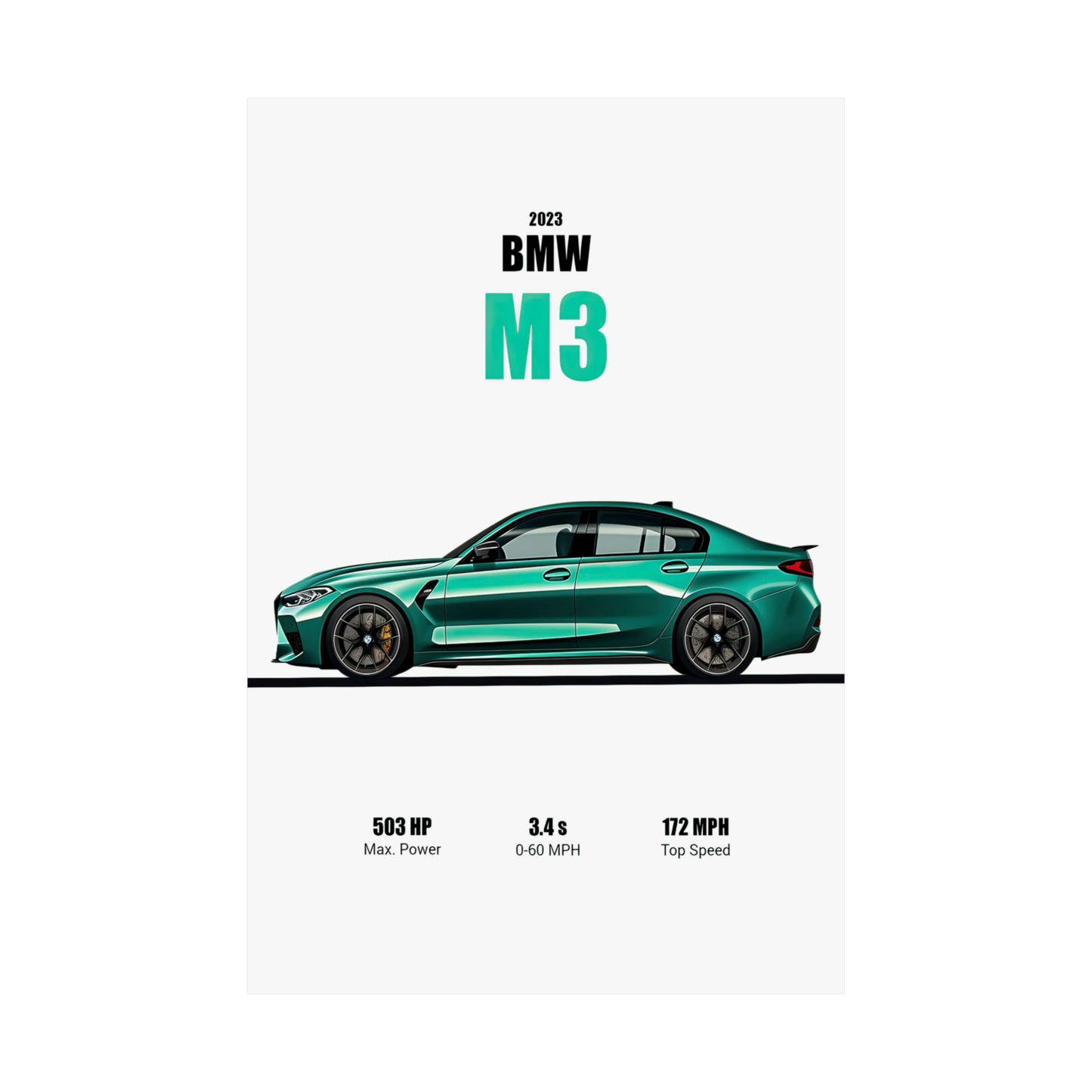 2023 BMW M3 Poster