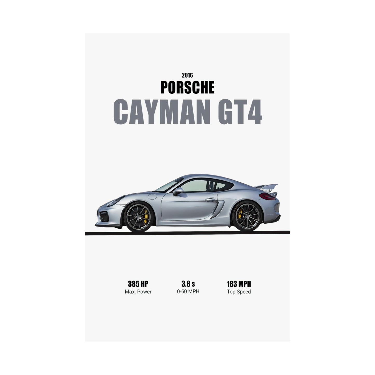 2016 Porsche Cayman GT4 Poster