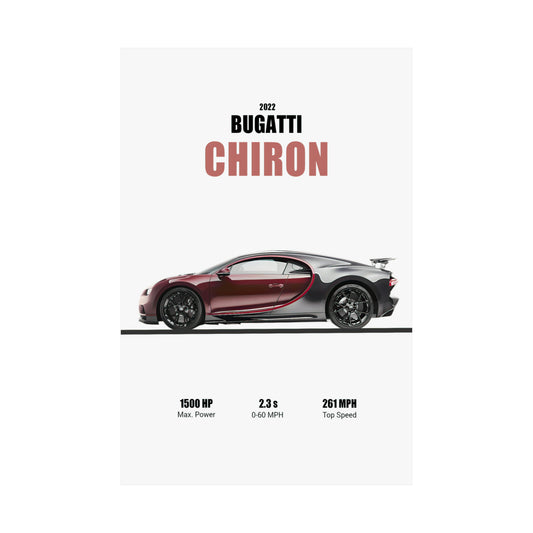 2022 Bugatti Chiron Poster