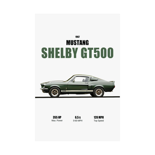 1967 Mustang Shelby GT500 Poster