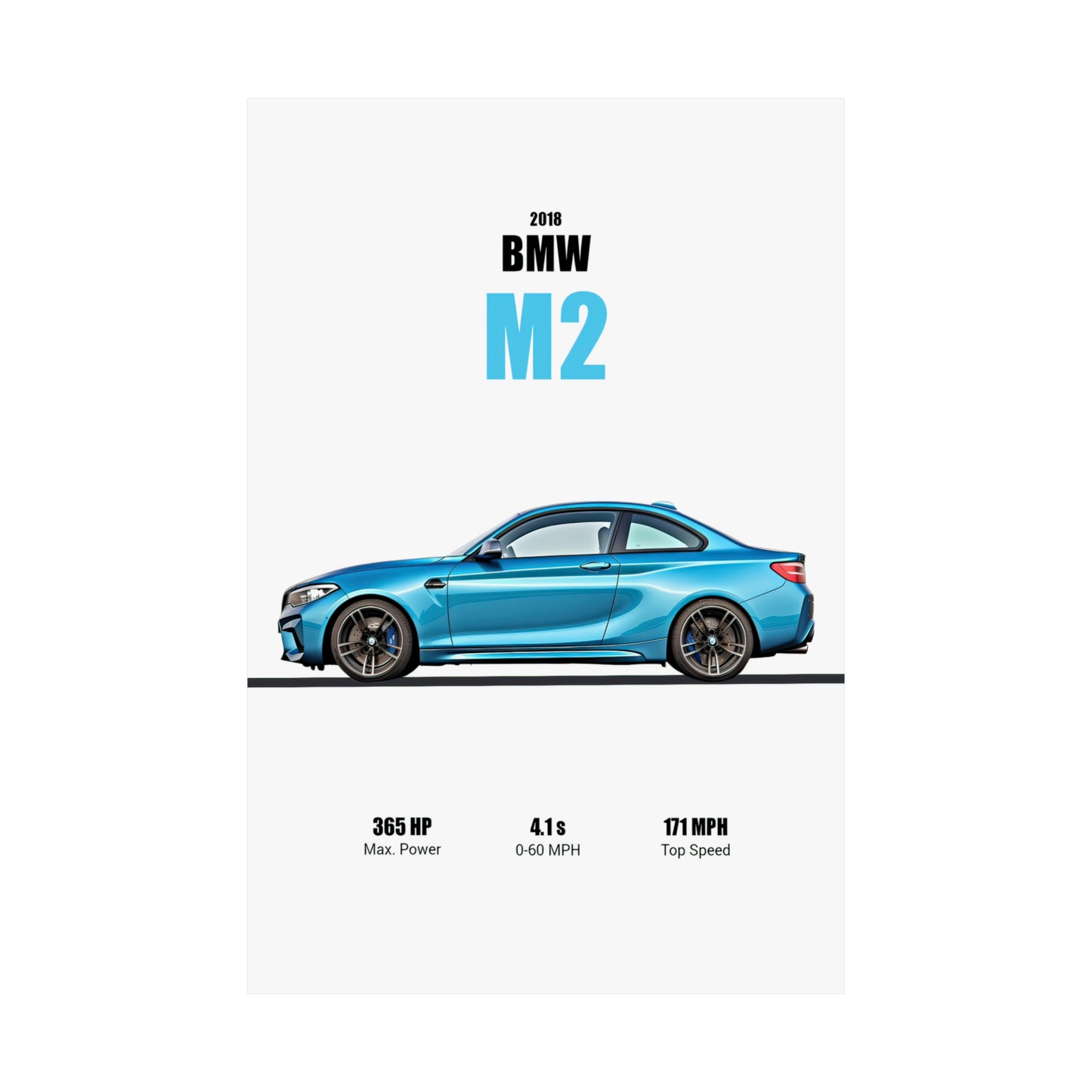 2018 BMW M2 Poster