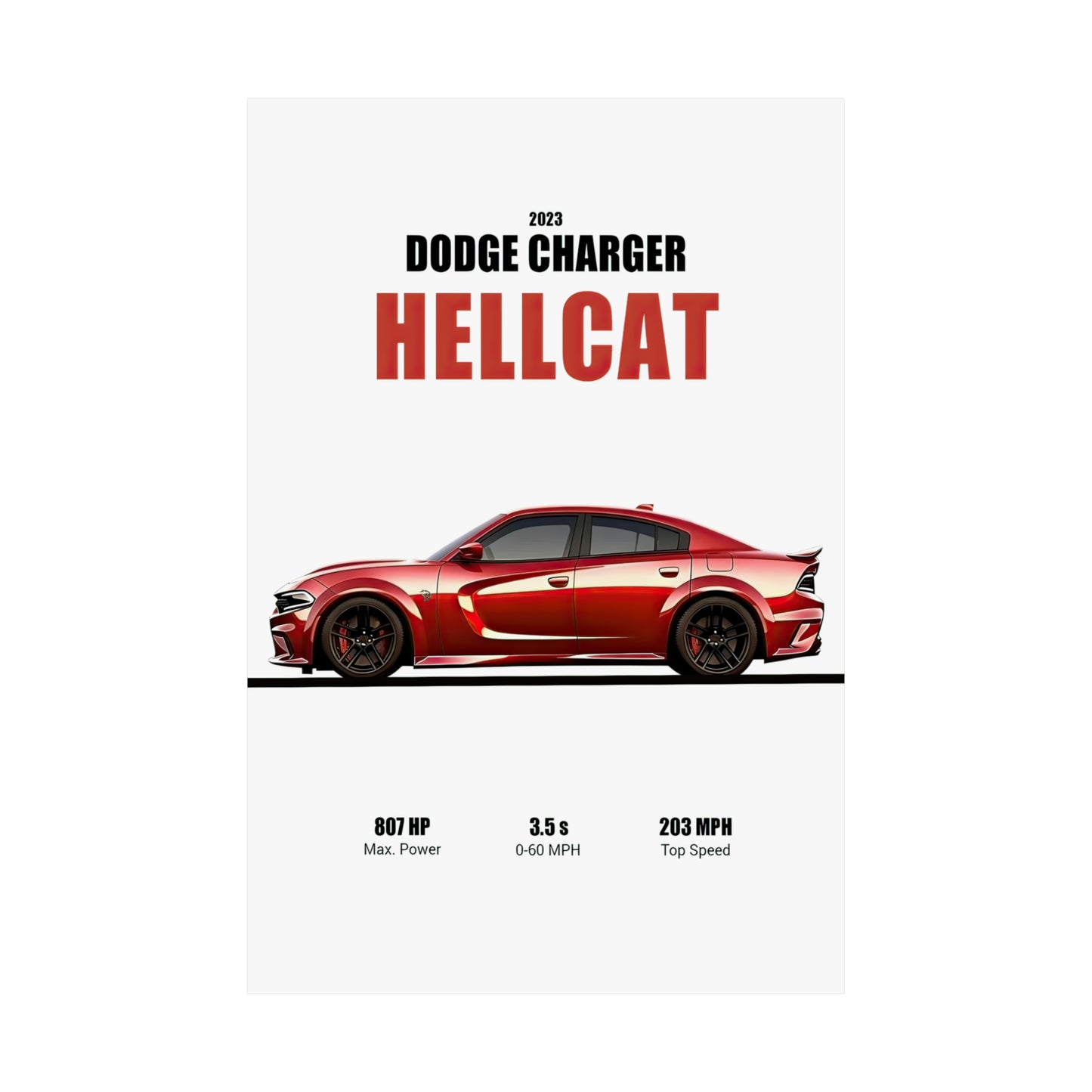 2023 Dodge Charger Hellcat Poster