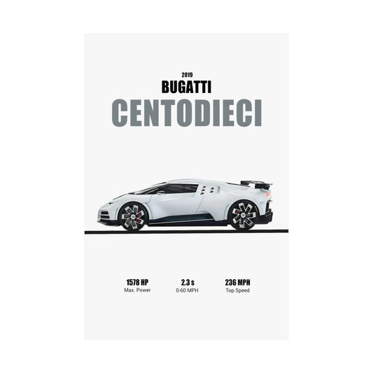 2019 Bugatti Centodieci Poster