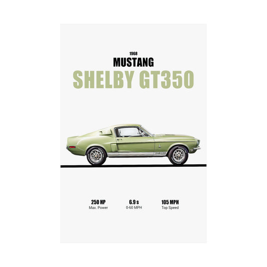 1968 Mustang Shelby GT350 Poster