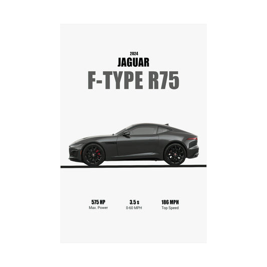 2024 Jaguar F-Type R75 Poster