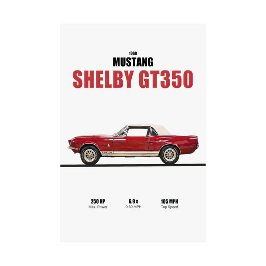 1968 Mustang Shelby GT350 Poster