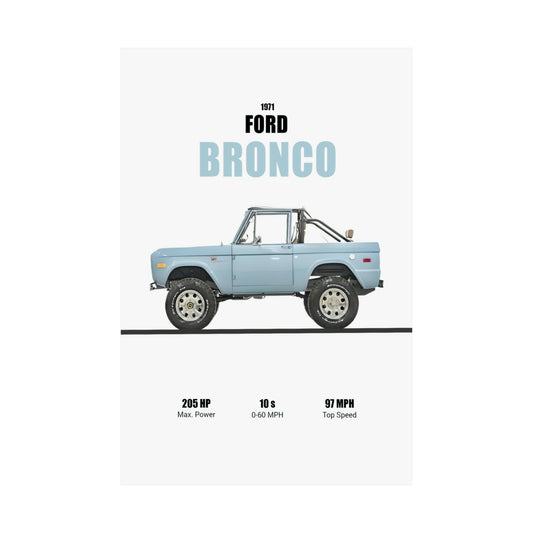 1971 Ford Bronco Poster