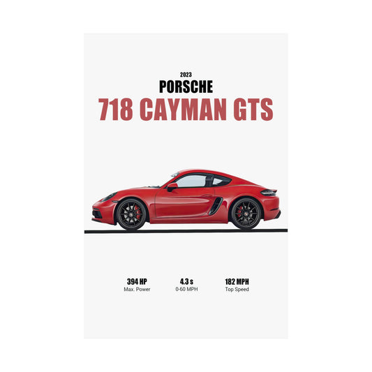 2023 Porsche 718 Cayman GTS Poster