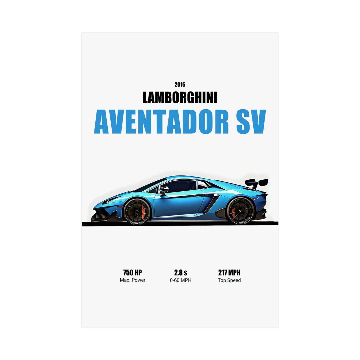 2016 Lamborghini Aventador SV Poster