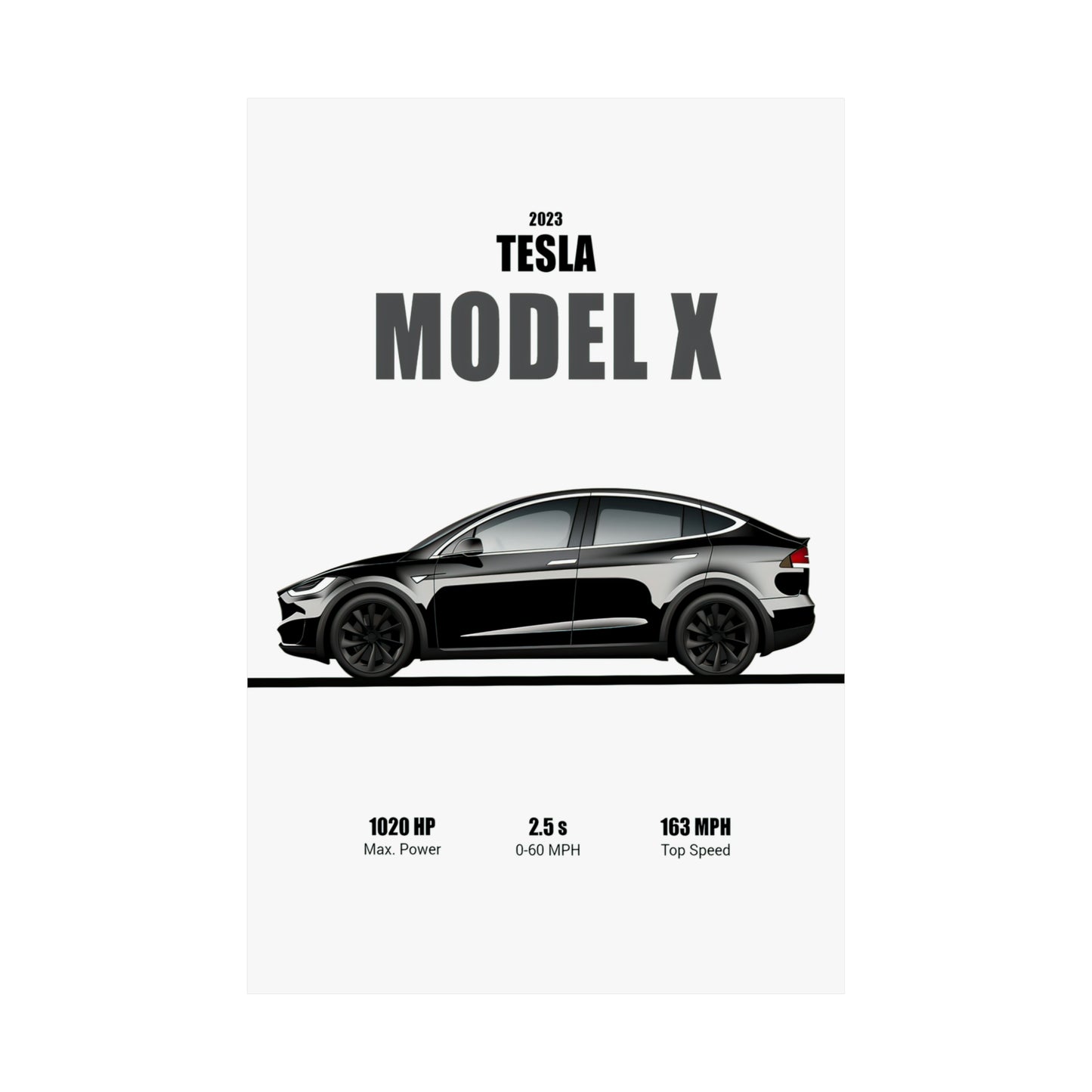 2023 Tesla Model X Poster