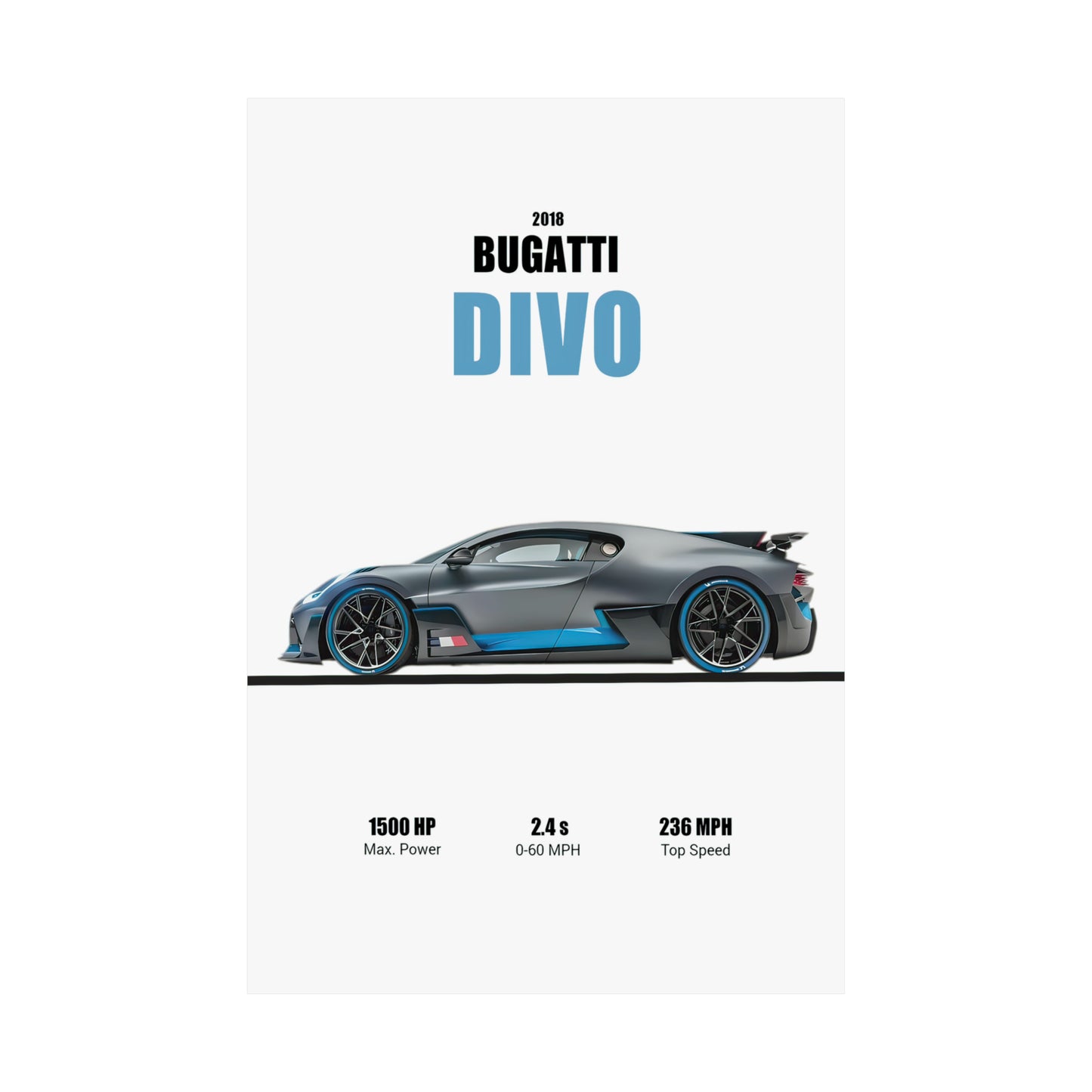 2018 Bugatti Divo Poster