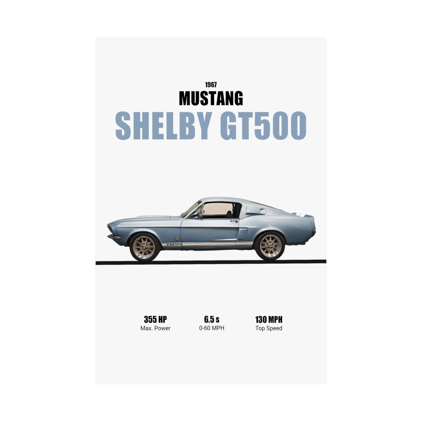 1967 Mustang Shelby GT500 Poster