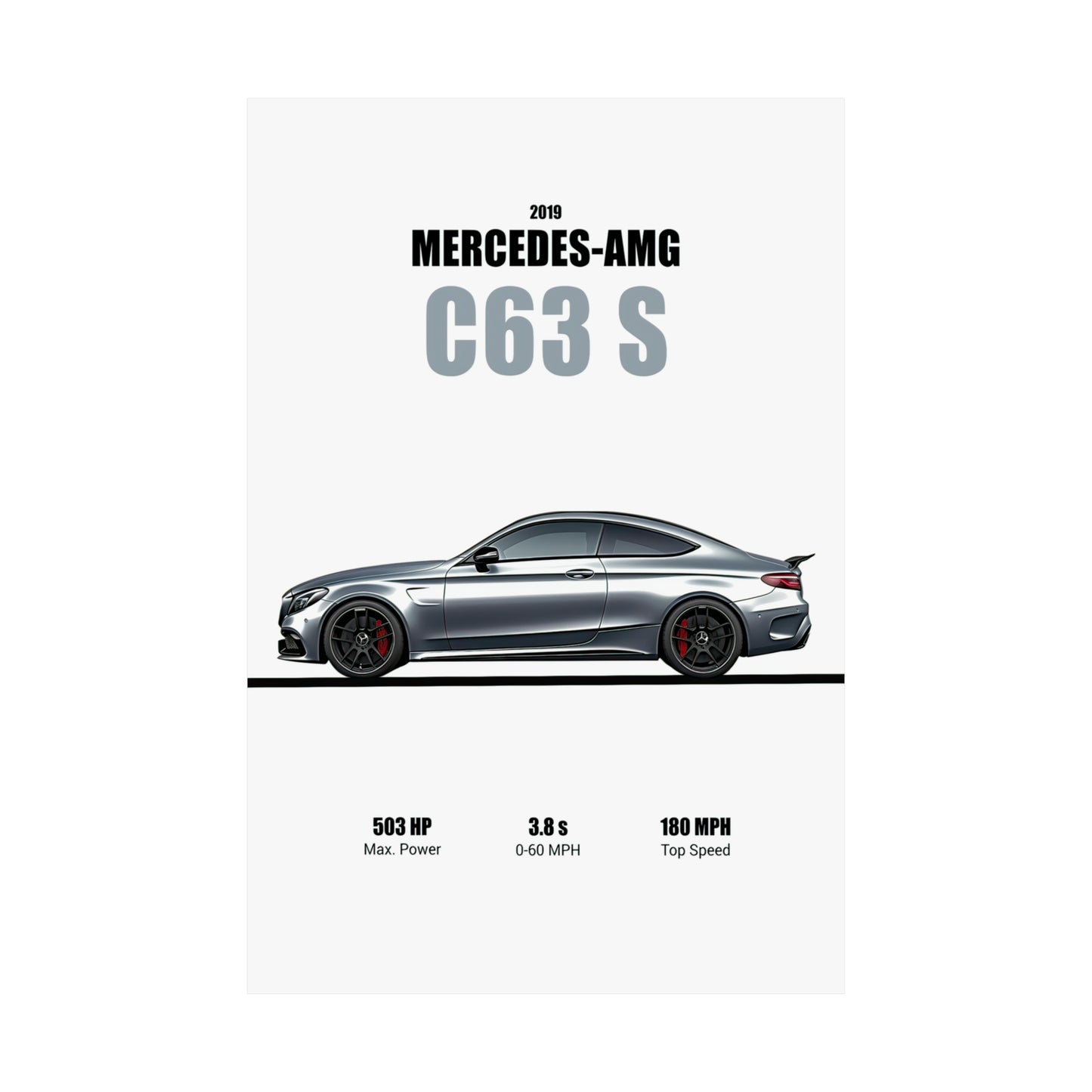 2019 Mercedes AMG C63 S Poster