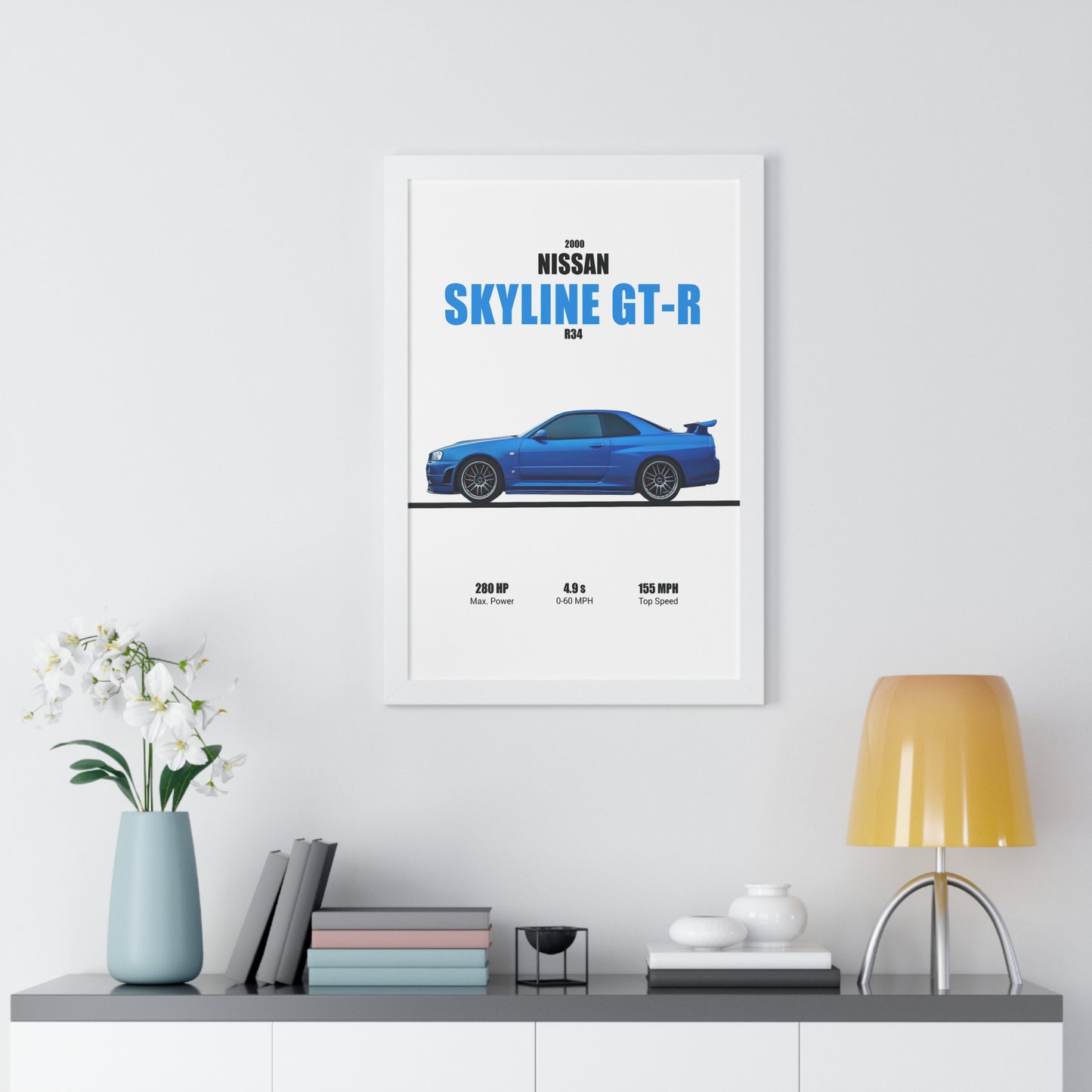 2000 Nissan Skyline GT-R R34 Poster