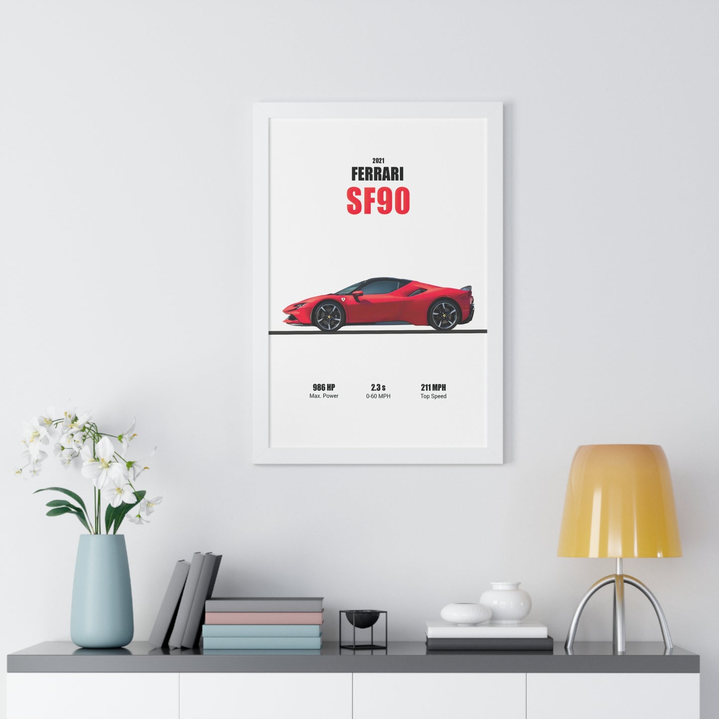 2021 Ferrari SF90 Poster