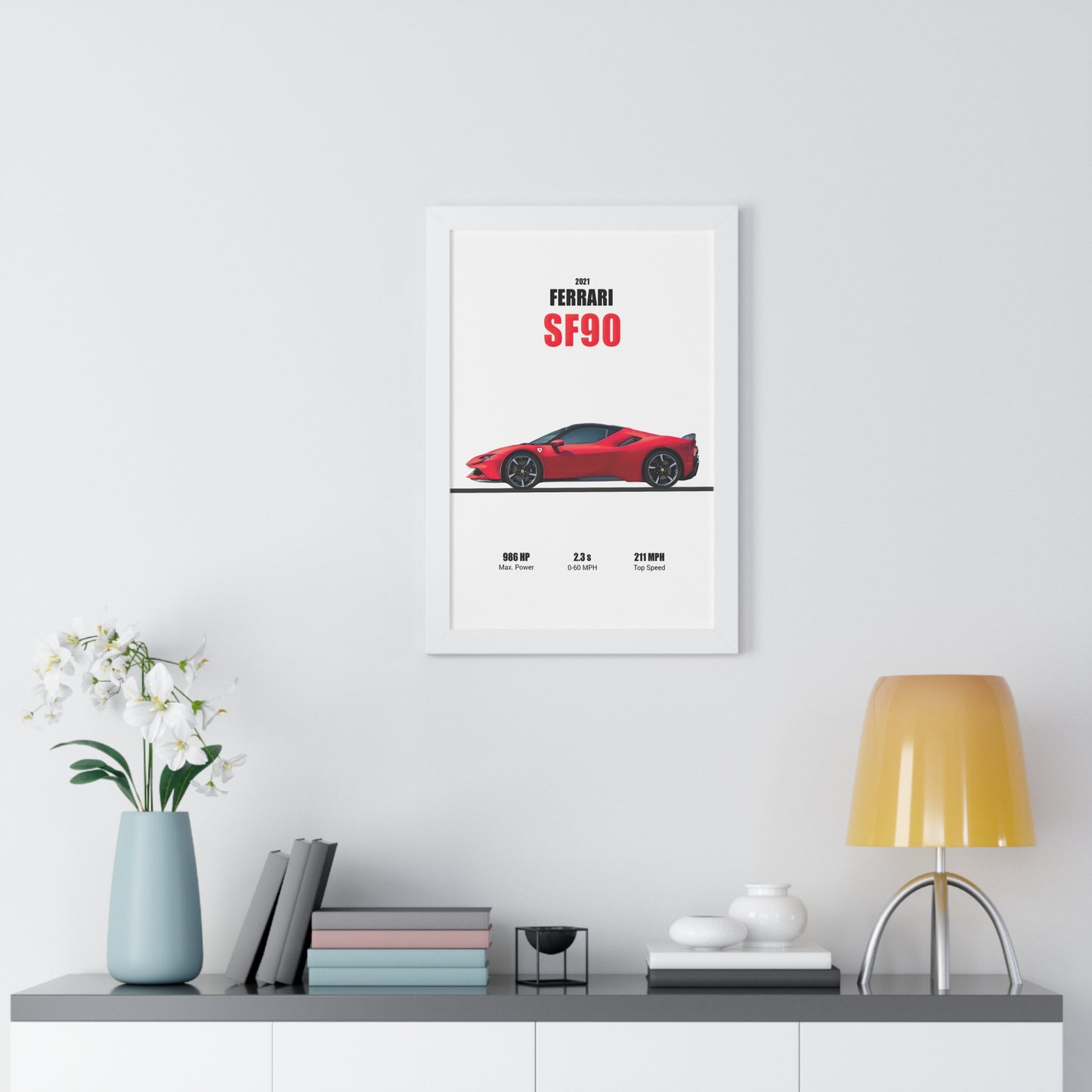 2021 Ferrari SF90 Poster