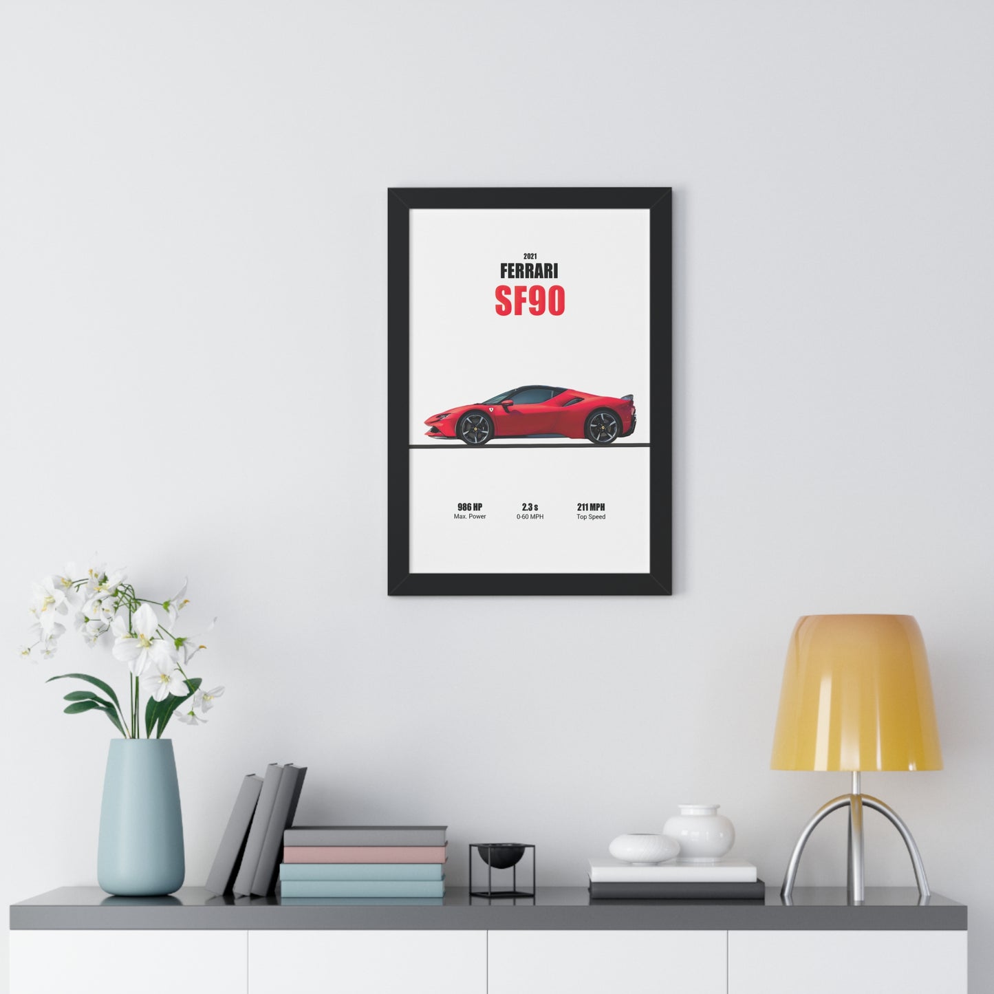 2021 Ferrari SF90 Poster