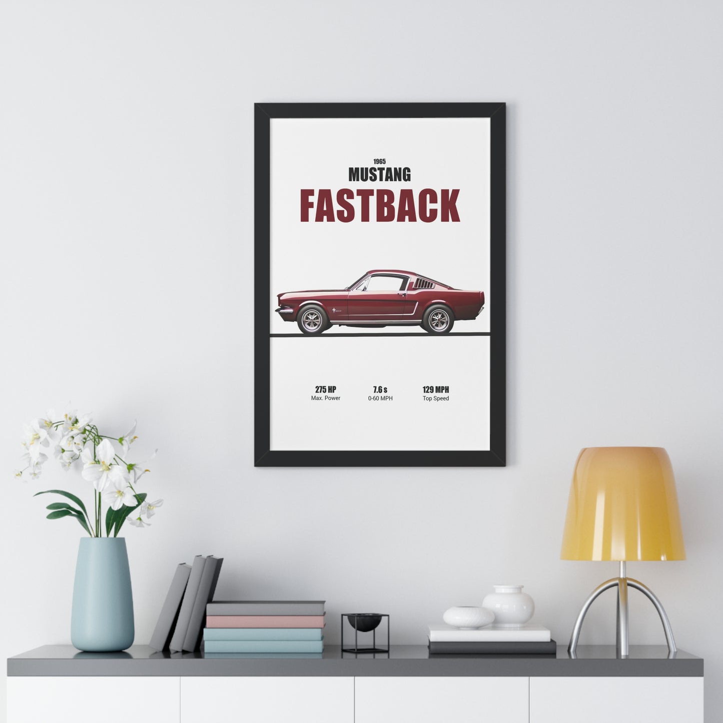 1965 Mustang Fastback Poster