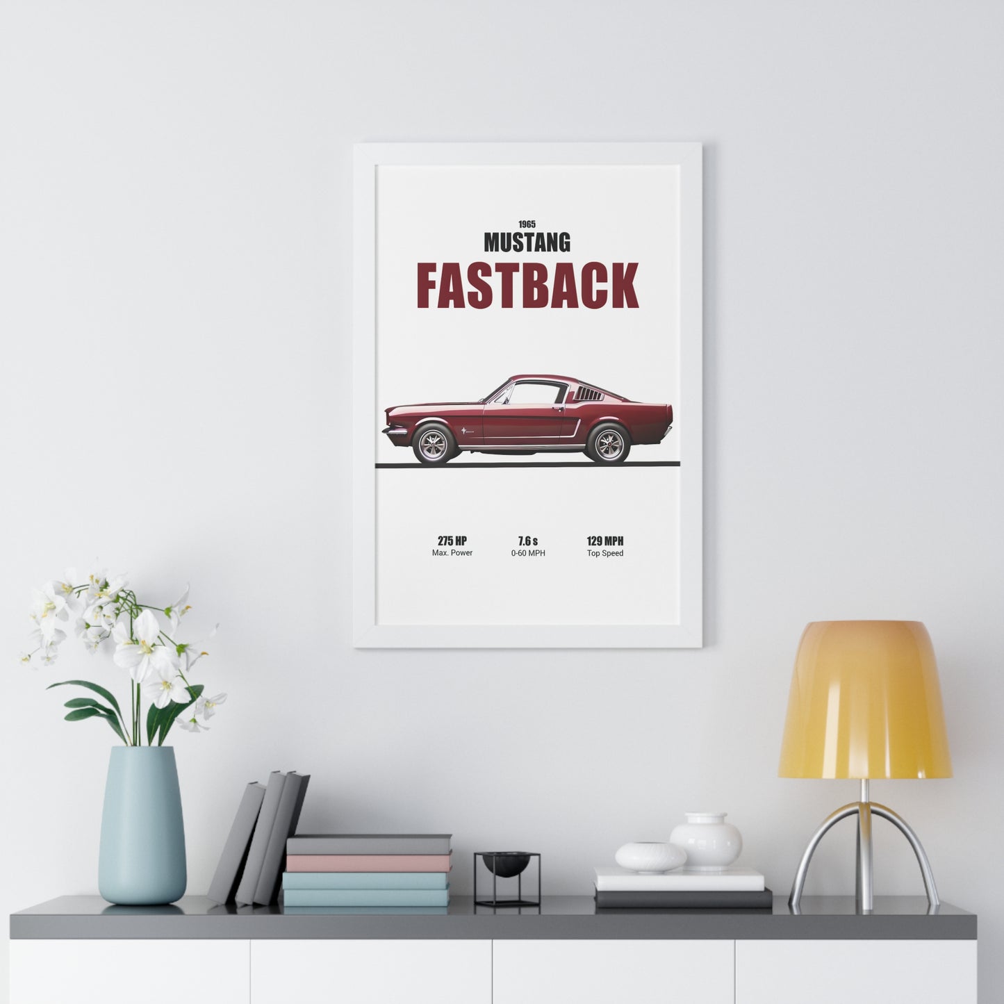 1965 Mustang Fastback Poster