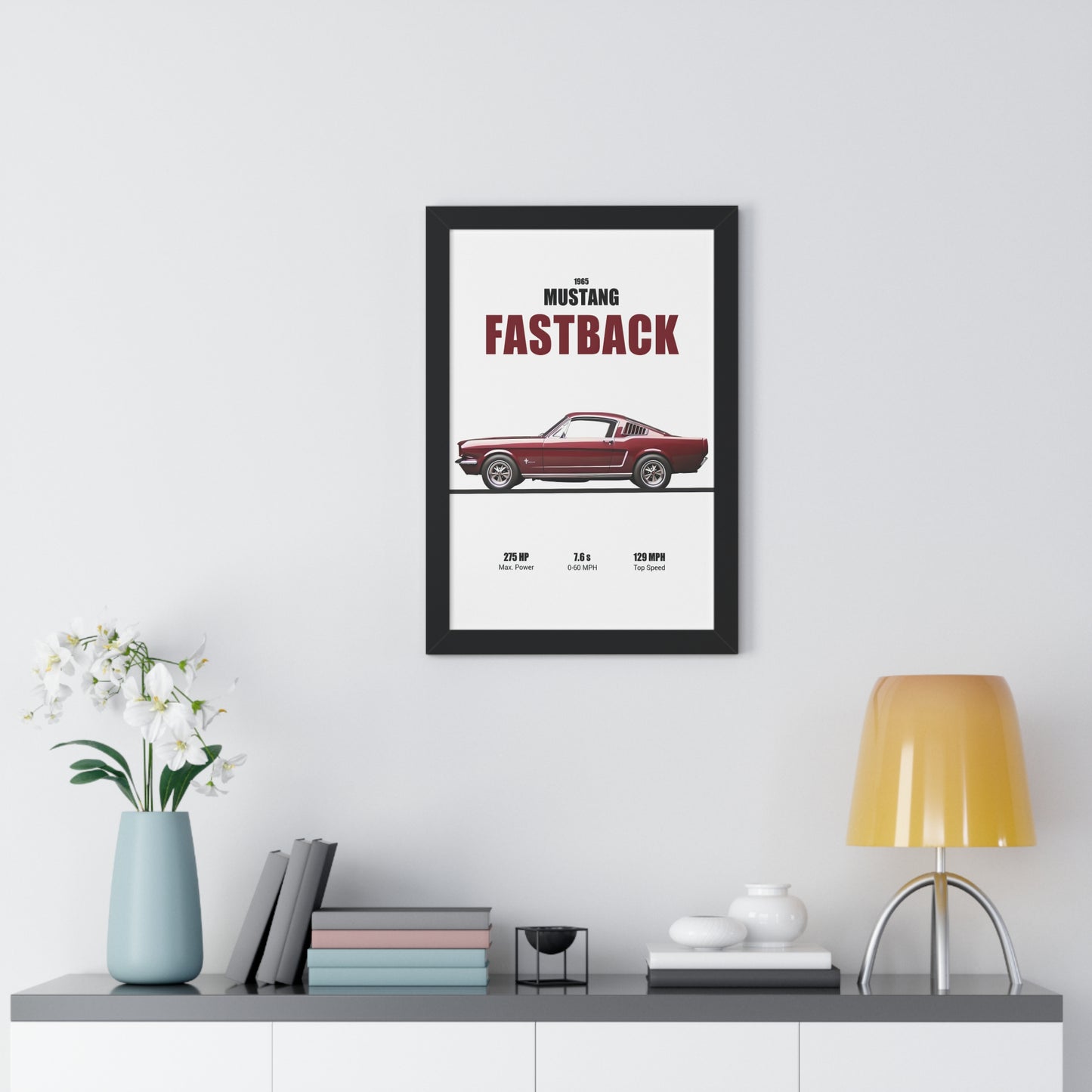 1965 Mustang Fastback Poster