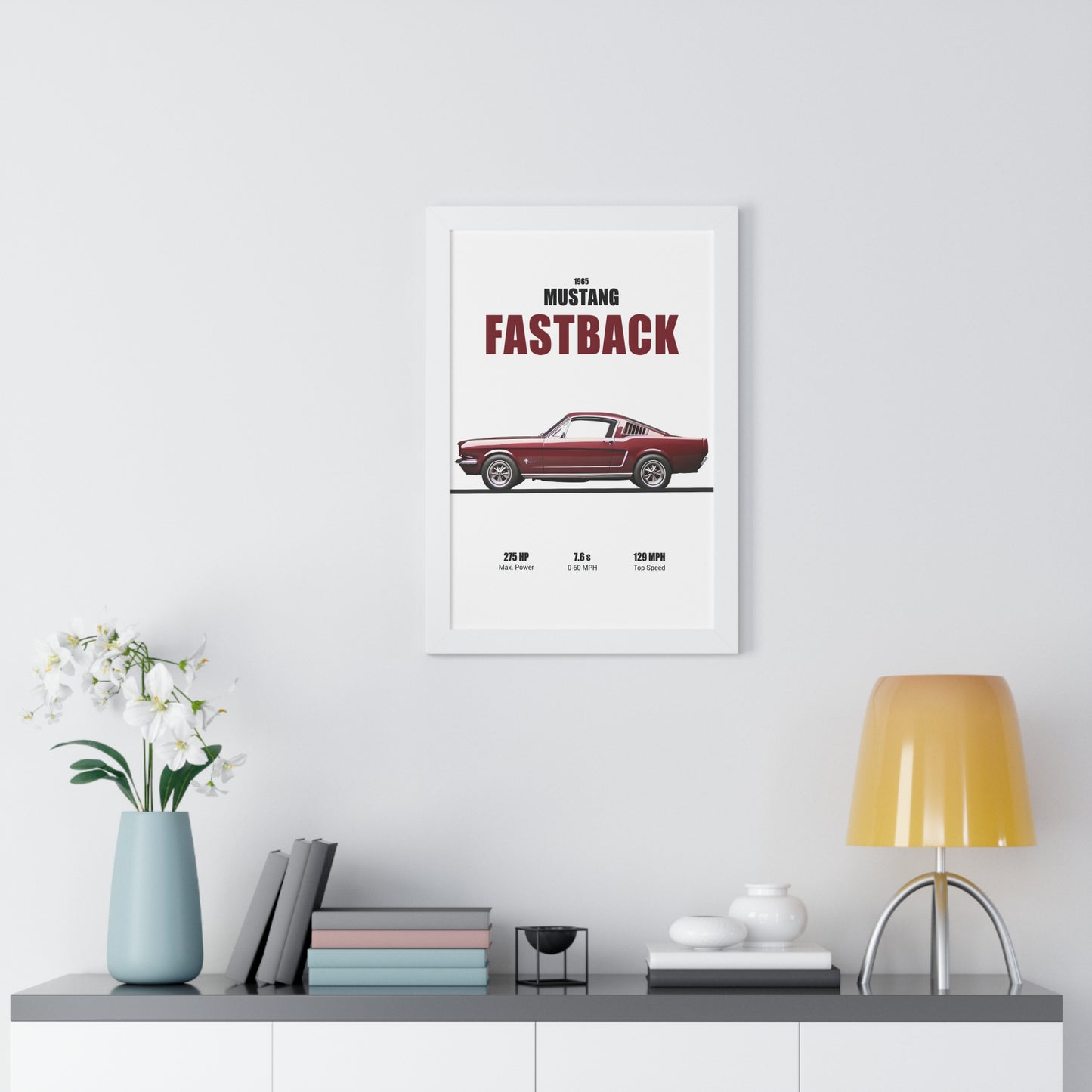 1965 Mustang Fastback Poster